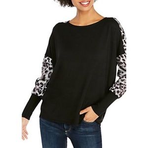 The Limited mixed material sweater size M